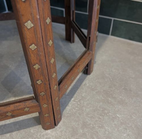 BRASS INLAID HOSHIARPUR TABLE - ADDITIONAL PHOTO 5