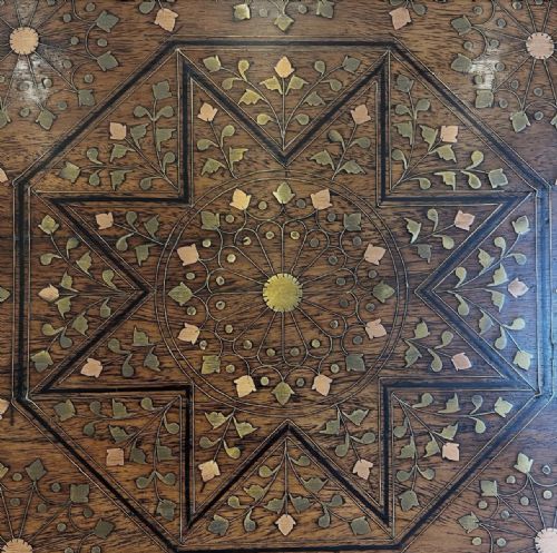 BRASS INLAID HOSHIARPUR TABLE - ADDITIONAL PHOTO 7