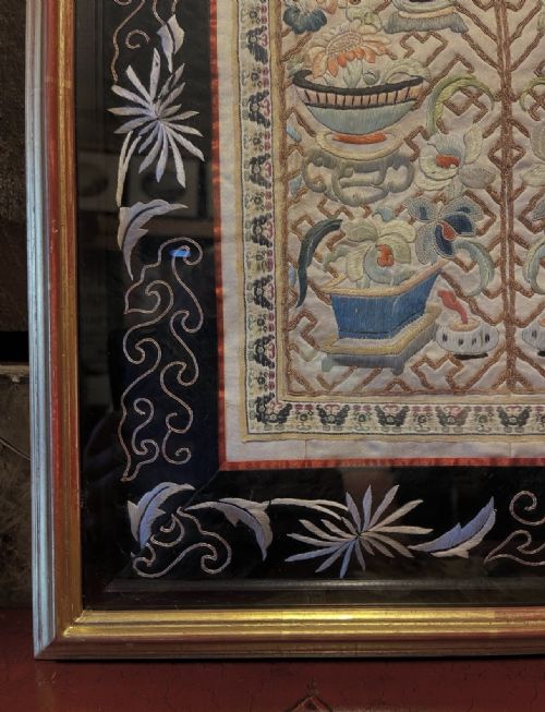 TWO CHINESE EMBROIDERED PANELS - ADDITIONAL PHOTO 5