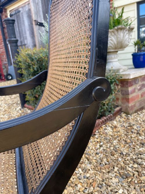 NINETEENTH CENTURY EBONY ARMCHAIR - ADDITIONAL PHOTO 2