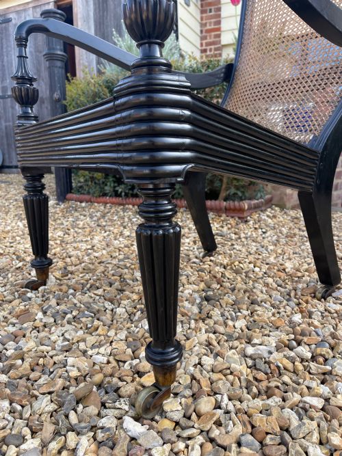 NINETEENTH CENTURY EBONY ARMCHAIR - ADDITIONAL PHOTO 3