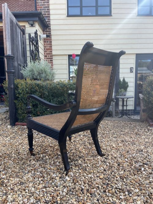 NINETEENTH CENTURY EBONY ARMCHAIR - ADDITIONAL PHOTO 7