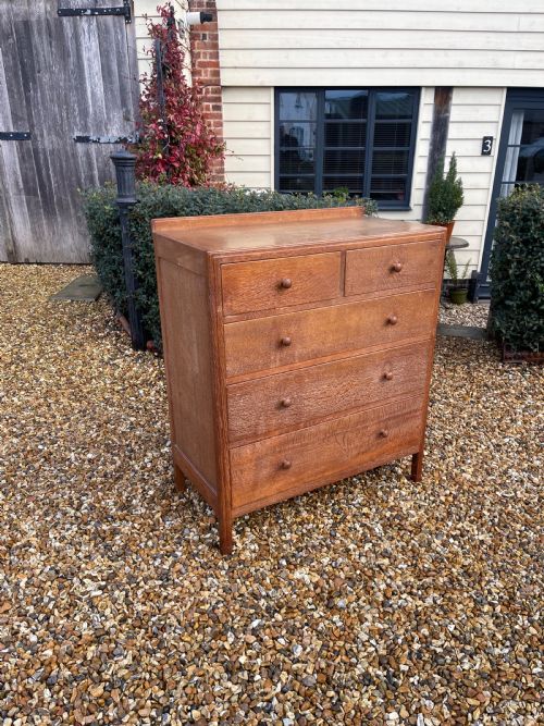 heals oak chest of drawers - CATEGORY: ANTIQUE CHEST OF DRAWERS - DATED 1920