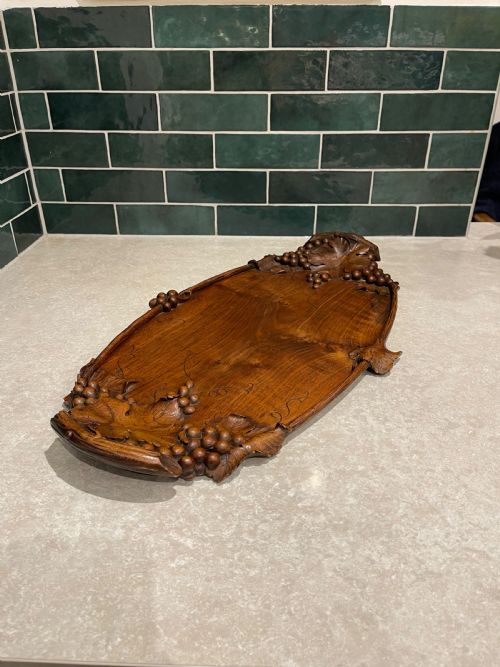 walnut tray - CATEGORY: ANTIQUE MISCELLANEOUS - DATED 1920