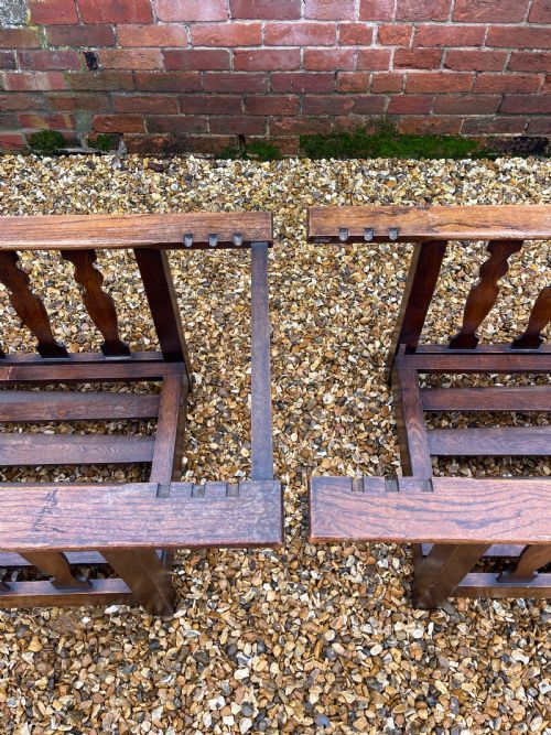 PAIR OF OAK RECLINING ARMCHAIRS - ADDITIONAL PHOTO 2