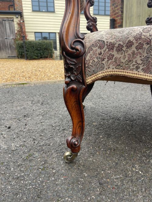 EARLY VICTORIAN ROSEWOOD ARMCHAIR - ADDITIONAL PHOTO 3