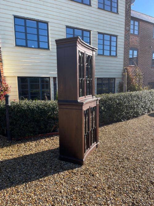 NINETEENTH CENTURY CONCAVE BOOKCASE - ADDITIONAL PHOTO 1