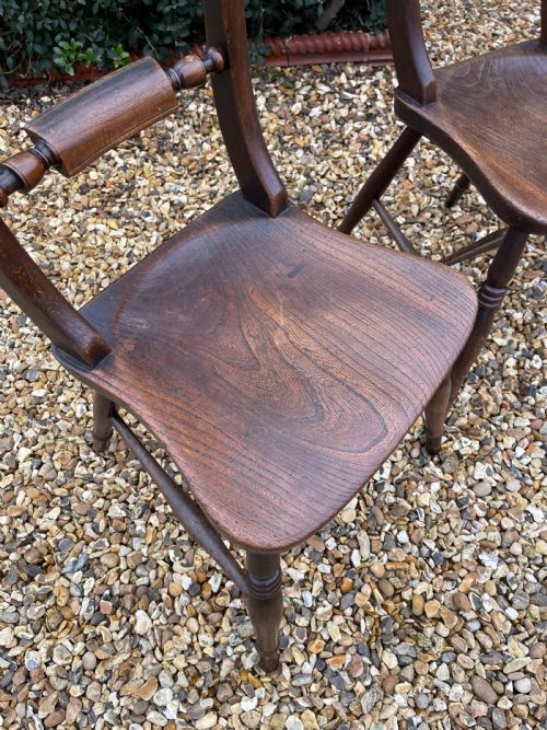 SET OF FOUR VICTORIAN OXFORD CHAIRS - ADDITIONAL PHOTO 1