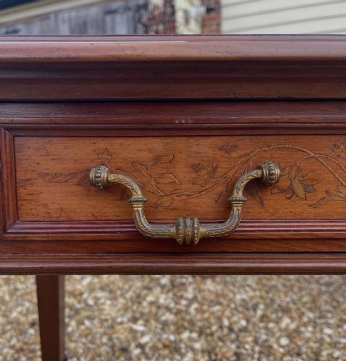 VICTORIAN INLAID MAHOGANY TABLE - ADDITIONAL PHOTO 1