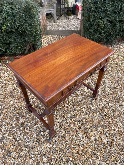VICTORIAN INLAID MAHOGANY TABLE - ADDITIONAL PHOTO 4