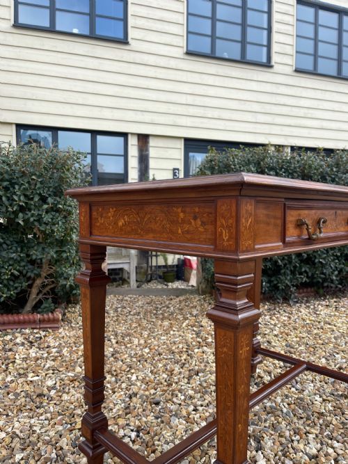 VICTORIAN INLAID MAHOGANY TABLE - ADDITIONAL PHOTO 5