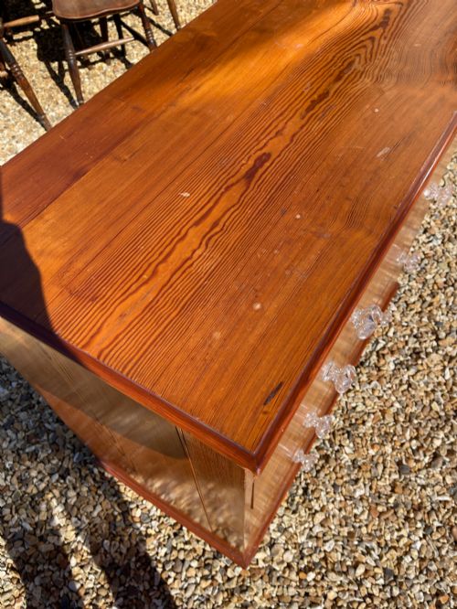 VICTORIAN PITCH PINE CHEST - ADDITIONAL PHOTO 1