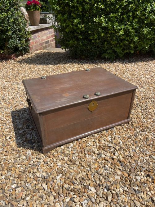 LATE EIGHTEENTH CENTURY TEAK TRUNK