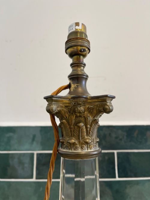 NINETEENTH CENTURY CUT GLASS LAMP - ADDITIONAL PHOTO 1