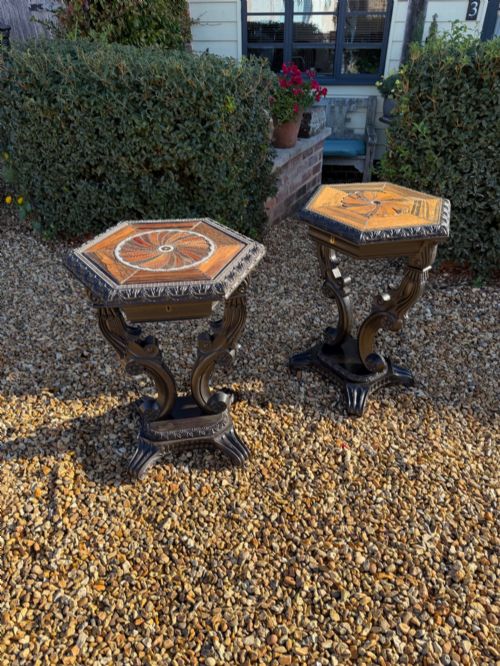 Pair of Ceylonese Ebony Tables