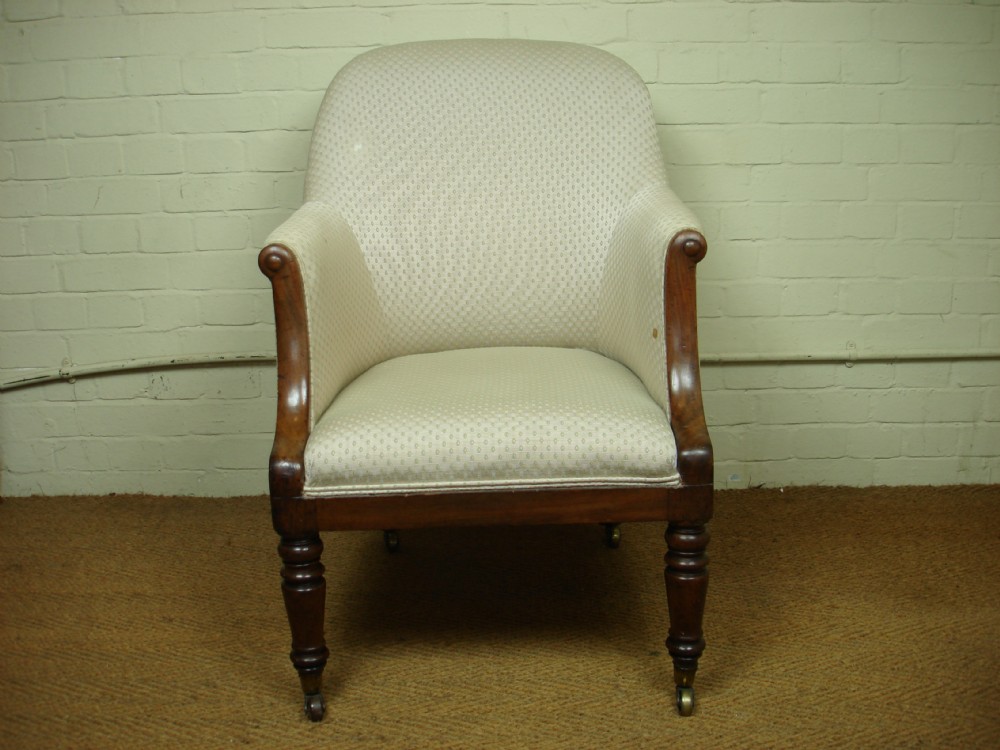 William IV mahogany Bergere