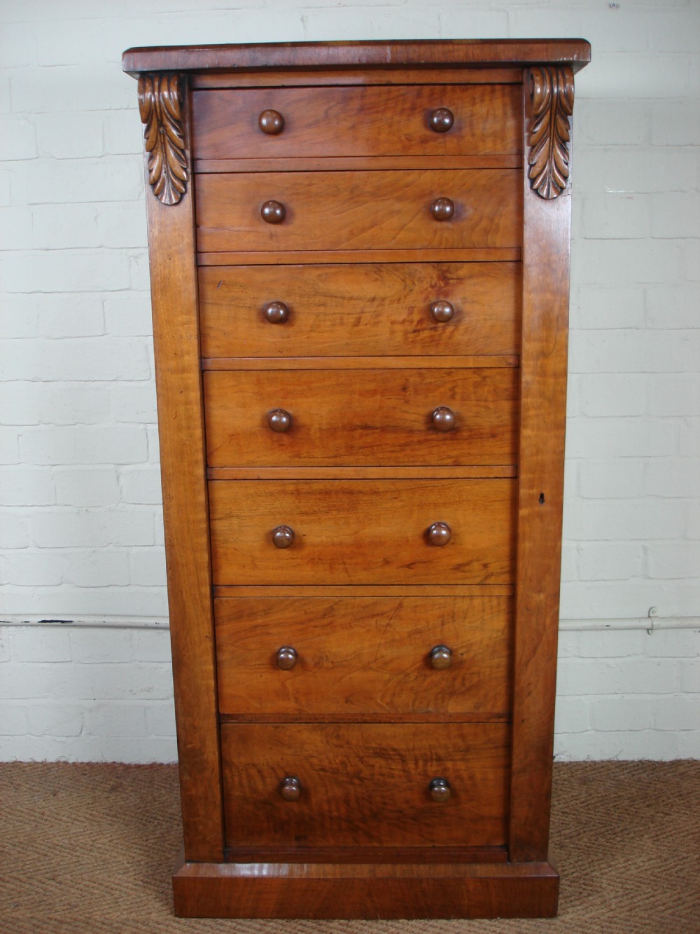 Victorian walnut wellington chest