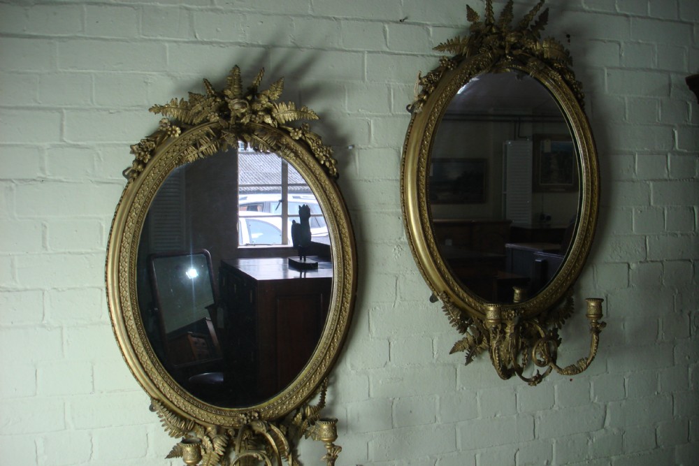 Pair of Victorian gilt mirrors