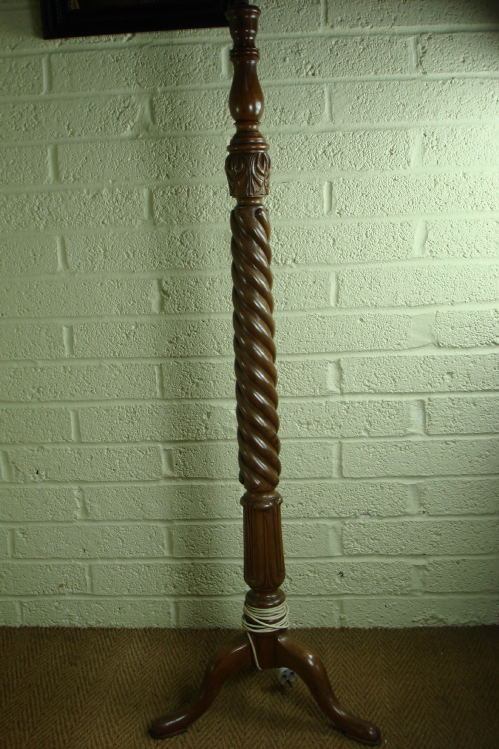 Mahogany standard lamp