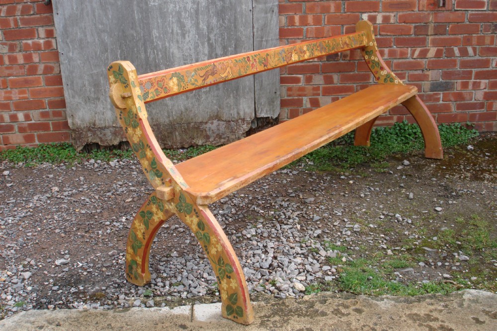 Continental painted bench