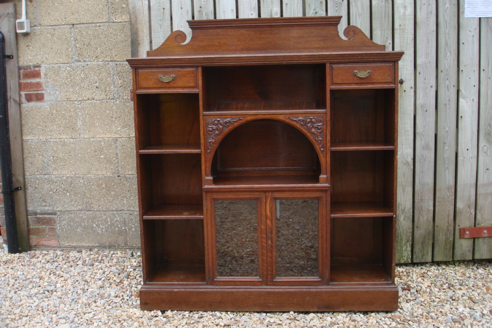 Edwardian oak bookcase
