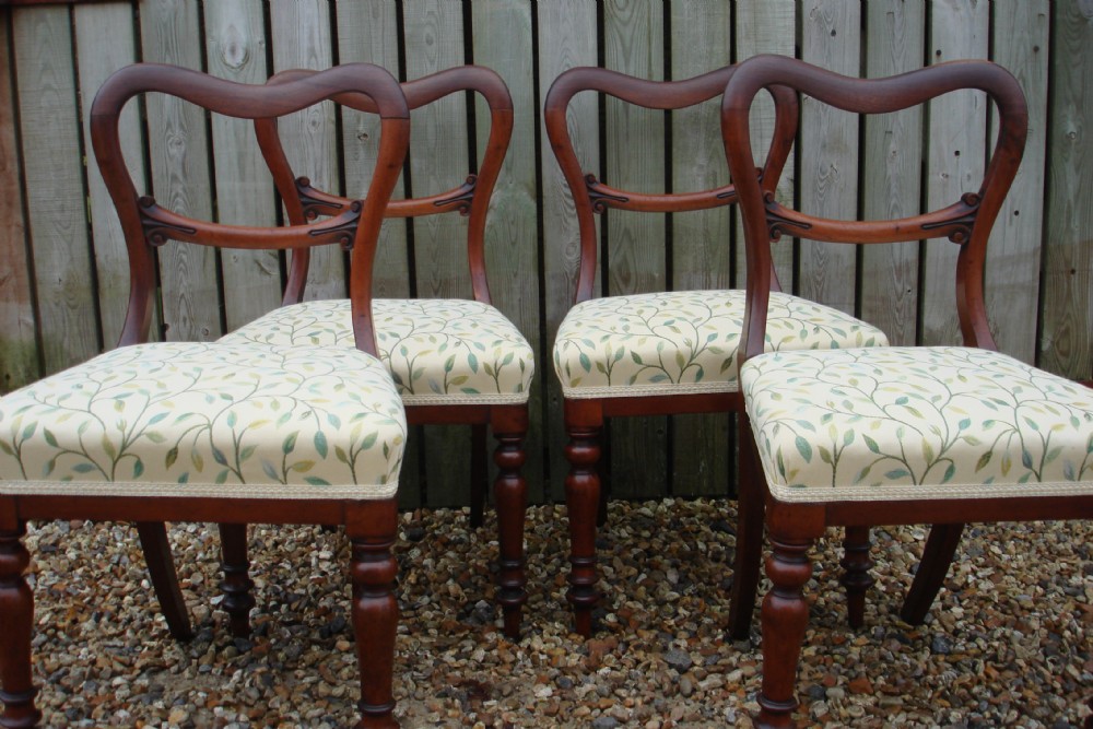Set of four Victorian chairs