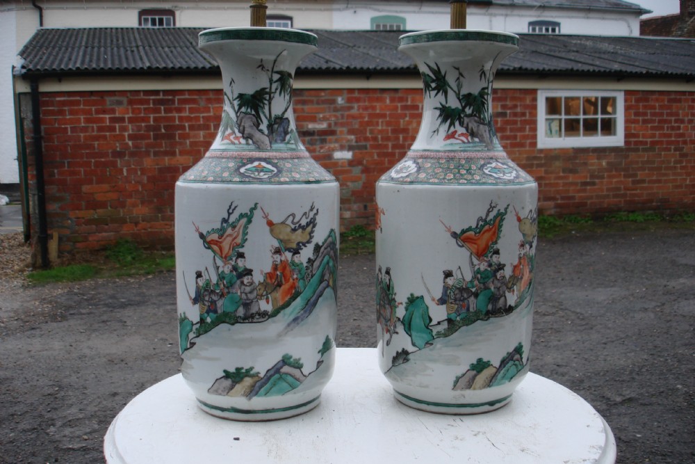 Pair of Chinese lamp bases