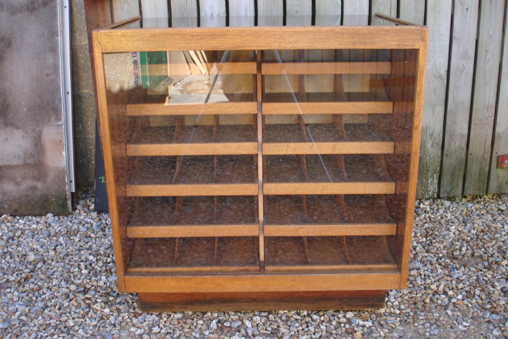 Oak haberdashery cabinet