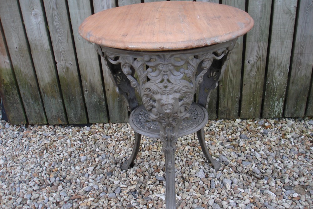 Victorian cast iron table