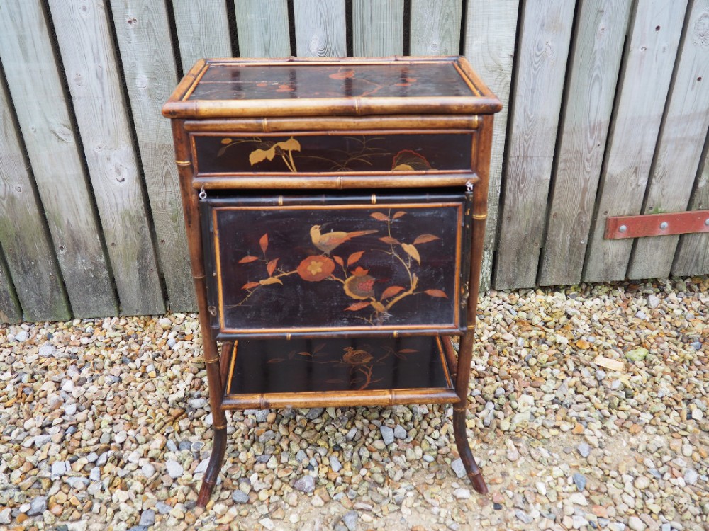 Victorian bamboo sewing table
