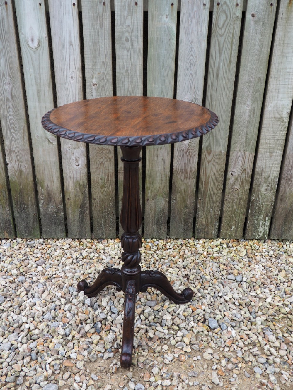 Victorian oak tripod table