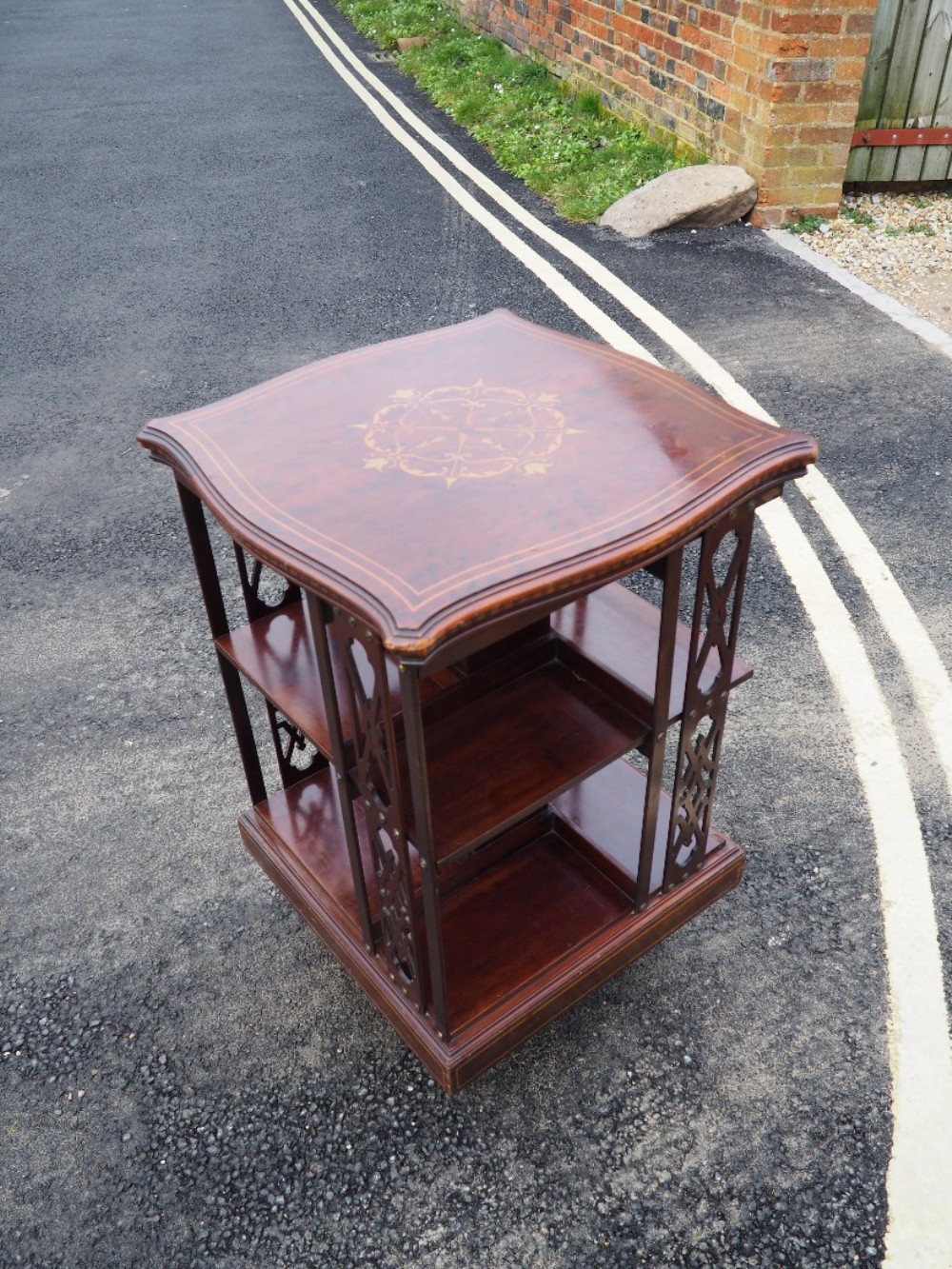 Victorian mahogany revolving bookcase