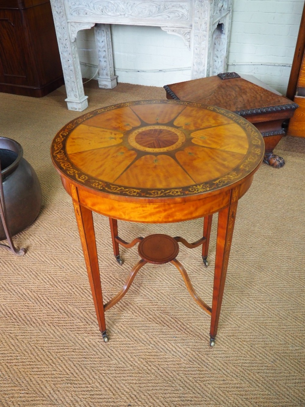 Victorian inlaid Satinwood table