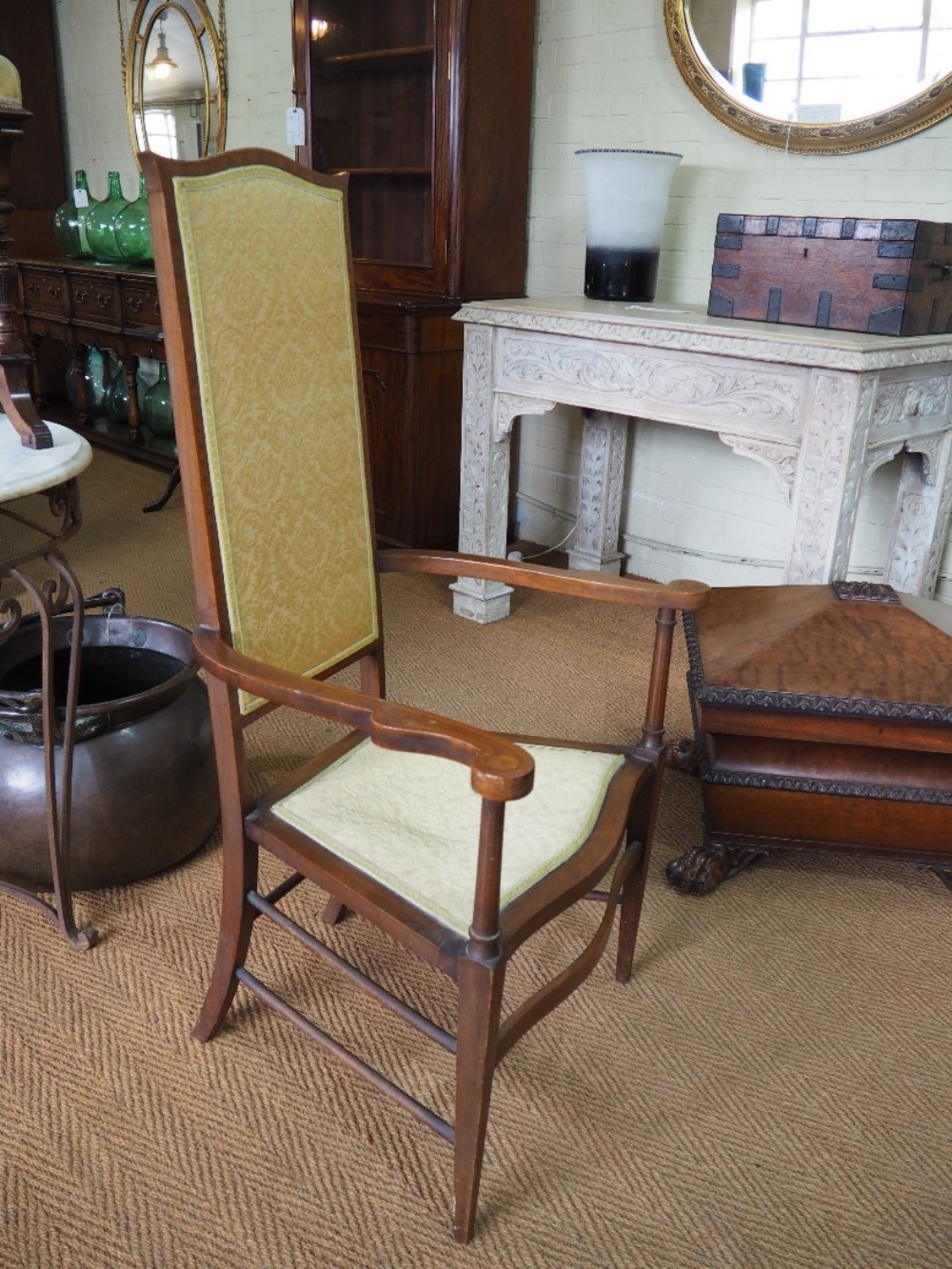 Inlaid Mahogany armchair