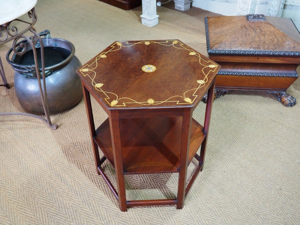 Libertys inlaid mahogany table