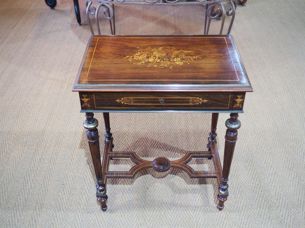 Inlaid rosewood dressing table
