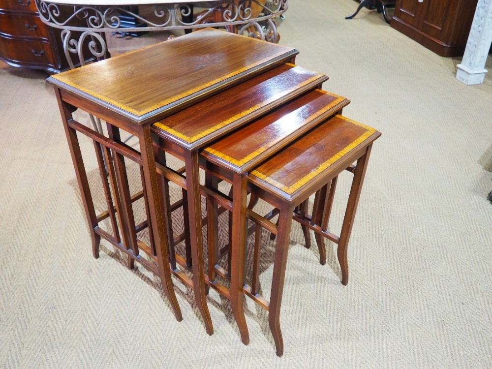 Mahogany nest of tables