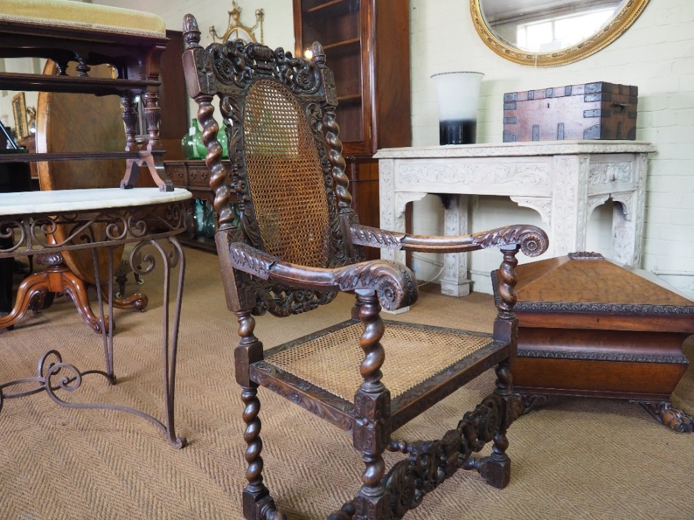 Carolean style armchair