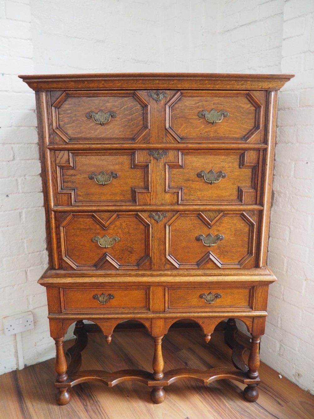 Jacobean style oak chest
