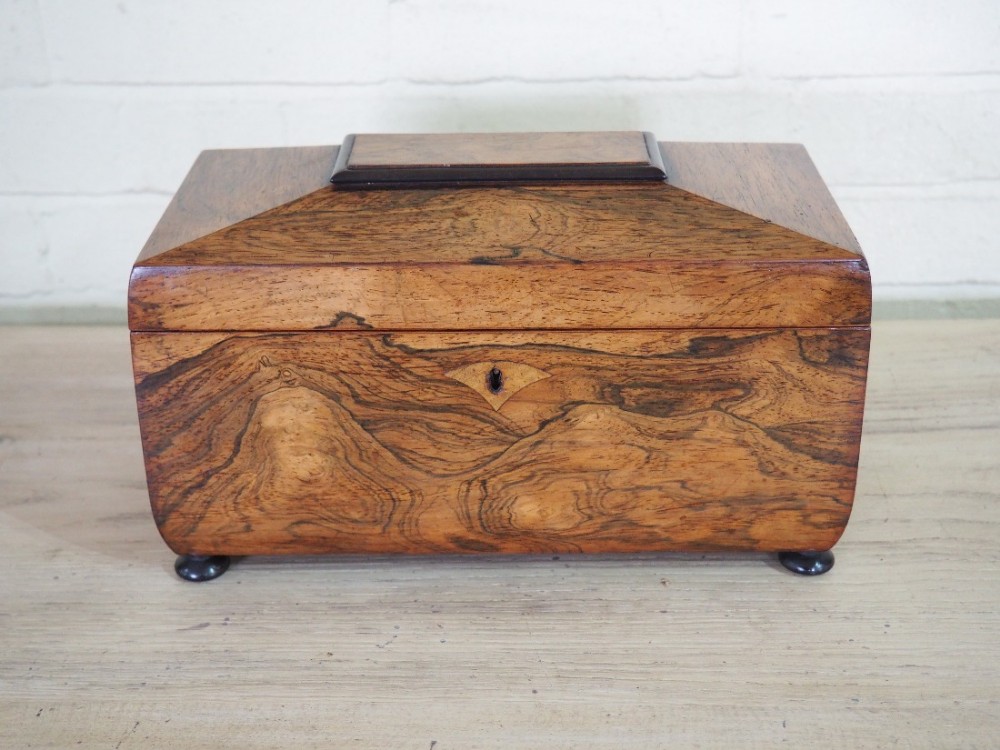 Rosewood tea caddy