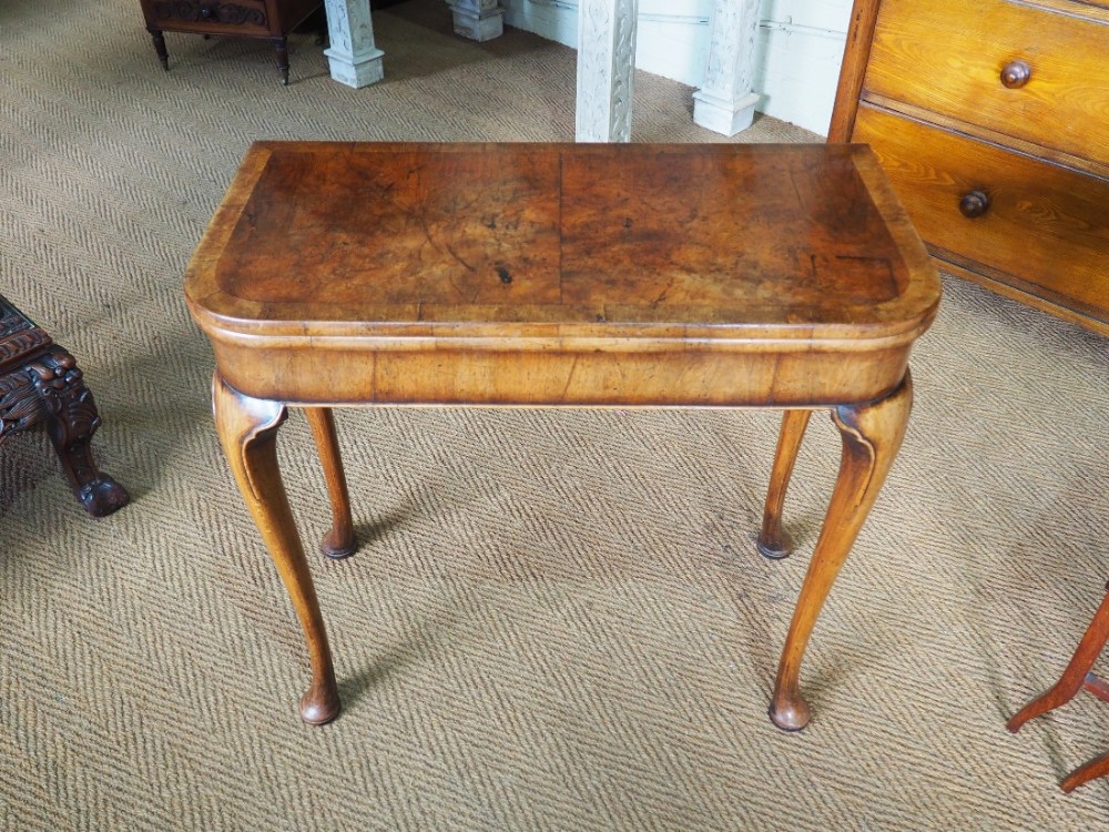 Walnut card table