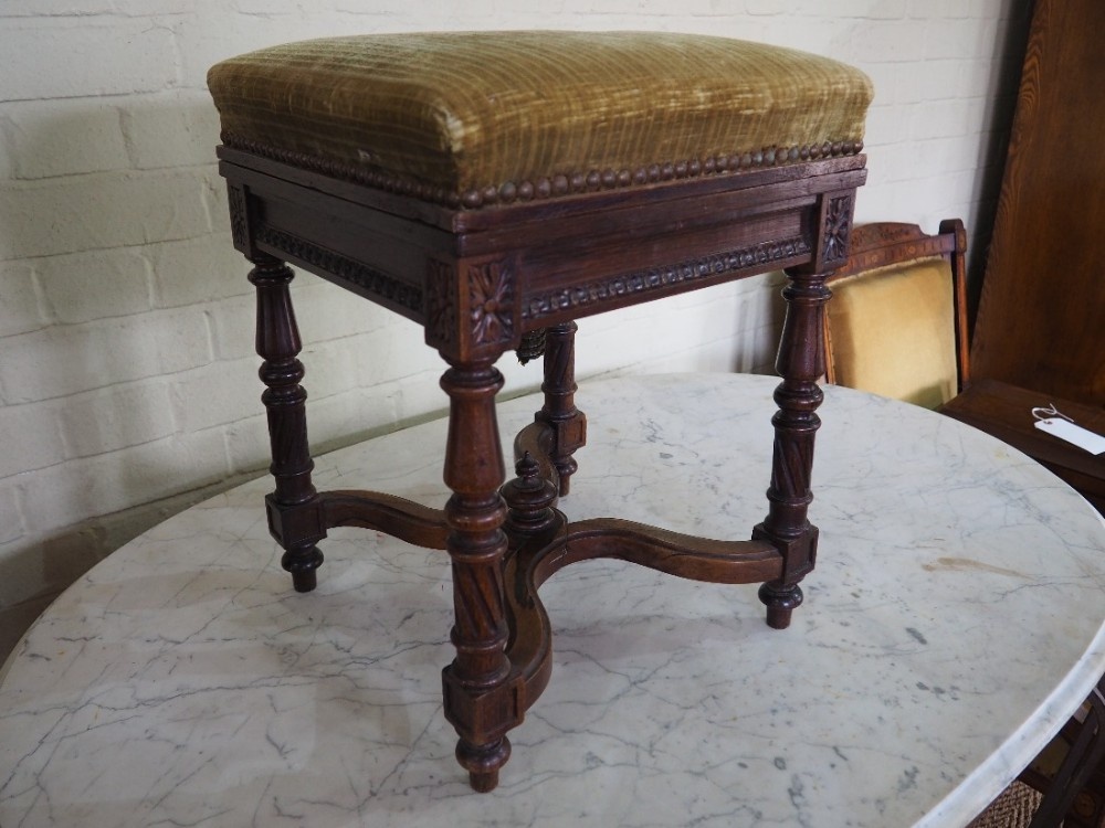 Rosewood piano stool