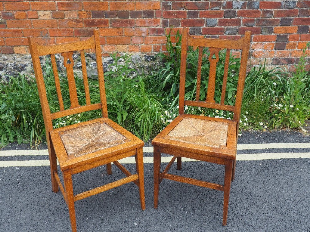 Pair of oak chairs
