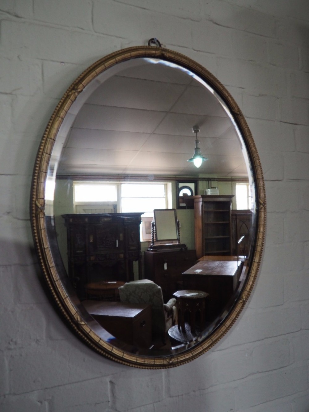 Oval gilt mirror