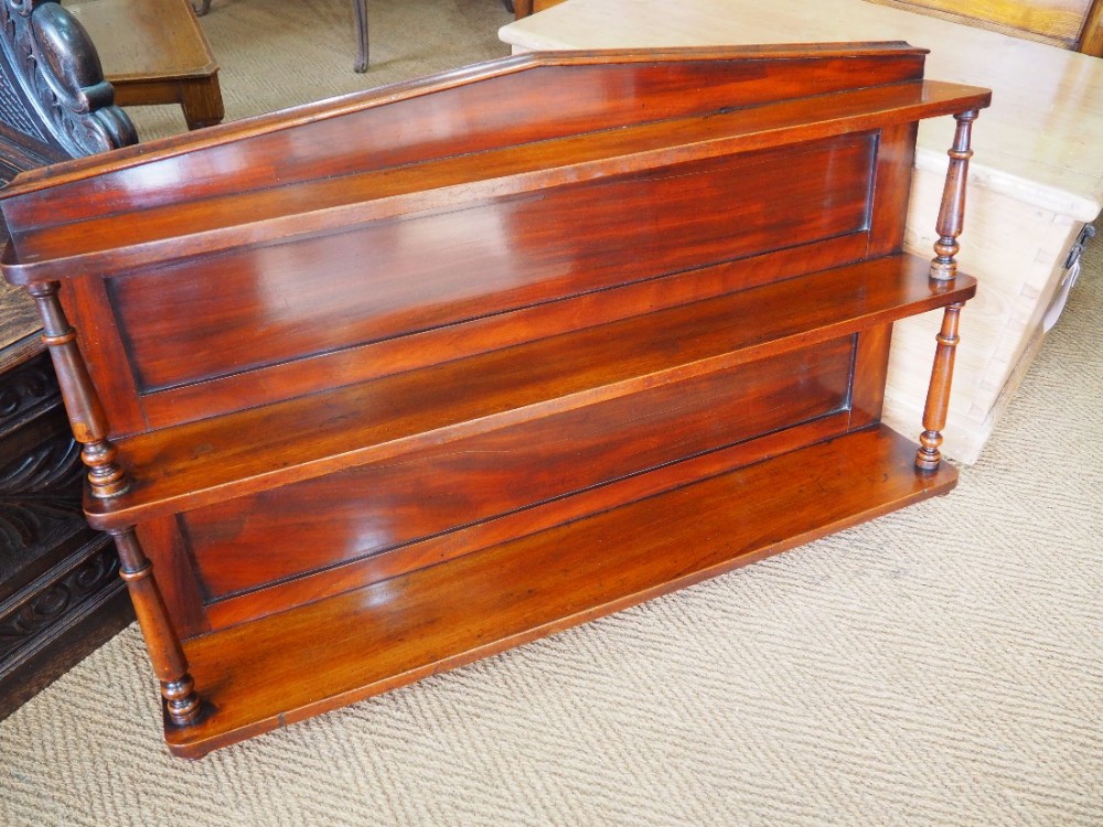 Set of victorian mahogany shelves