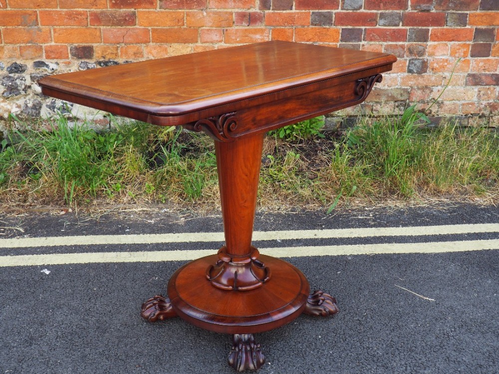 Mahogany card table