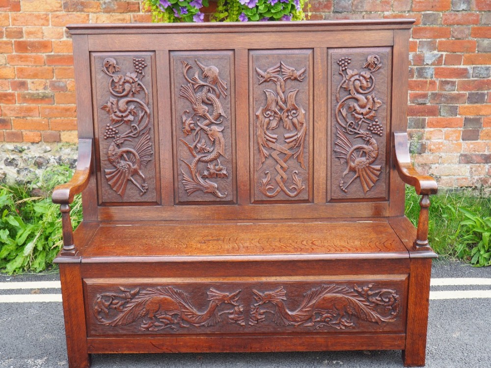 Oak settle