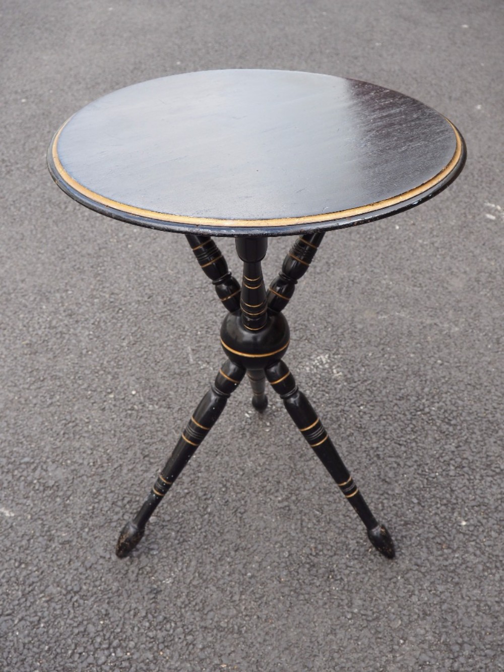 Ebonised gypsy table