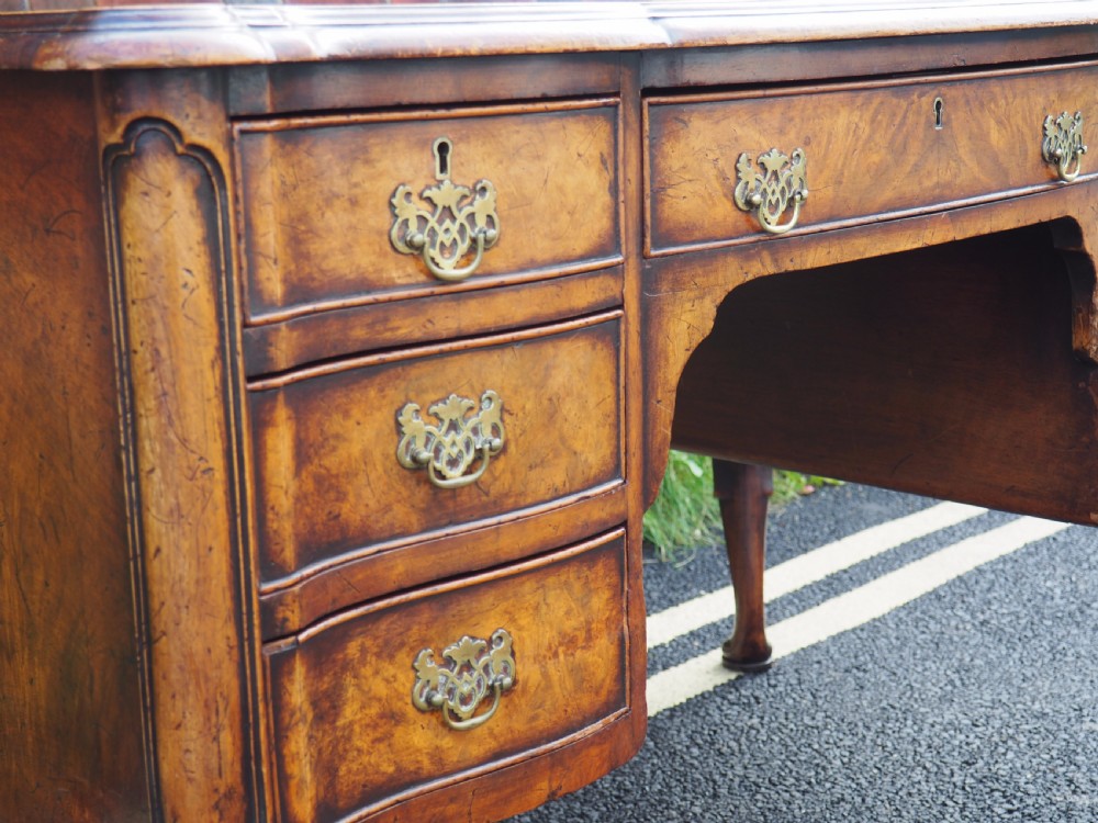 Walnut kneehole desk View II
