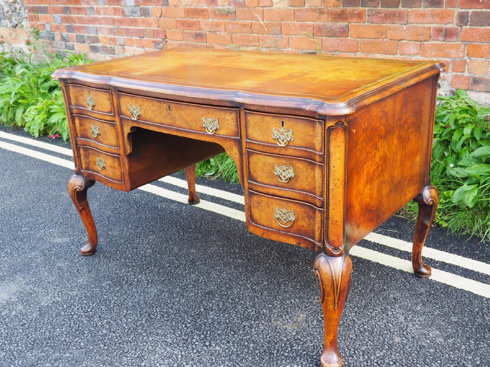 Walnut kneehole desk View VII